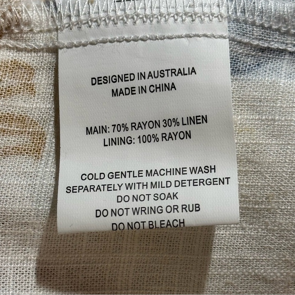 Paper Heart Les Citrons Maxi Dress Small Linen Coastal Chic Amalfi Euro Summer - Picture 11 of 12